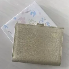 超レア 新品 未使用 初代 皇居 財布 折りたたみ 本革 がま口 紺