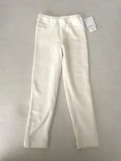 新品未使用！DAILY LINE ストレートパンツ 120 ホワイト フタフタ