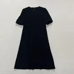 t2273 【古着】　ブラックフォーマル　ワンピース　半袖　11AR