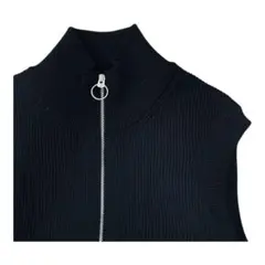 【未使用】Vincent et Mireille フルジップ ベスト ブラック