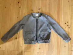 grove ノーカラージャケット グレー M