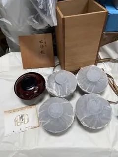 象彦　九代西村彦兵衛　漆器 椀 トンボ　 5個セットのサムネイル