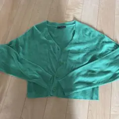 FLC 長袖カーディガン グリーン M