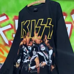 XL 未使用品 KISS バンド ロンt ブラック 古着 Tシャツ