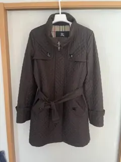 BURBERRY ダークブラウン キルティングジャケット 38