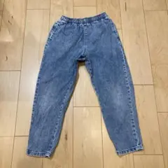GU デニムブルー ストレートパンツ 150