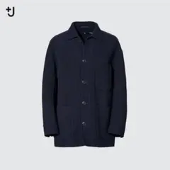 UNIQLO +J】ダブルフェイスオーバーサイズワークジャケット ブラック M