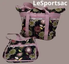 LeSportsac レスポートサック　大きめ トートバッグ　花柄　ピンク