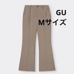 GU カットソーフレアスラックス（丈標準69.0〜73.0cm） ブラウン　M