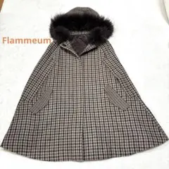 Flammeum ポンチョ グレンチェック ブラウン オーバーサイズ