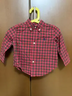 Ralph Lauren 赤 チェック ボタンダウン シャツ