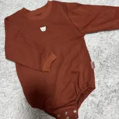 BBAMMA ロンパース ブラウン 73サイズ　韓国子供服のサムネイル