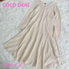 COCO DEAL ベージュ　スタイルアップ　 ニットワンピース 　2サイズ　М