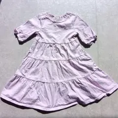 組曲 薄紫 半袖 ワンピース