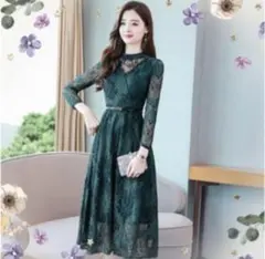 ワンピース 緑 結婚式 二次会 お呼ばれ ドレス3月末まで‼️