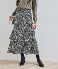 ロペピクニック　小花柄フリルスカート　ロングスカート