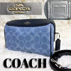 【未使用級】コーチ COACH ショルダーバッグ PVC シグネチャー 斜め掛け
