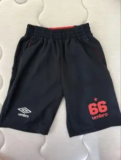 umbro ハーフパンツ 66 黒 赤 サイズ150