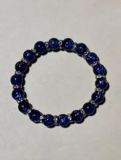 ㉑【ハンドメイド♡選べる2点で500円】青色ビーズブレスレット