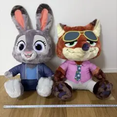ズートピア 2 FukuFuku V-BIGぬいぐるみ ニックジュディ2種セット