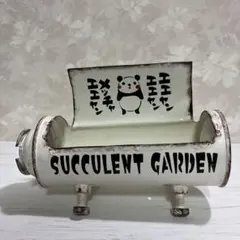 リメイク缶★カセットボンベリメ缶・ホワイト★ 多肉植物 リメ缶 リメ鉢