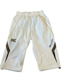 MizunoPro ハーフパンツ ホワイト ゴールド ブラック M