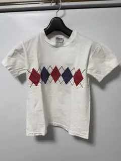 Hanes BEEFY-T アーガイル柄 Tシャツ ホワイトのサムネイル