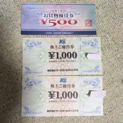 ケーズデンキ　ヤマダ電機　株主優待券　2500円分