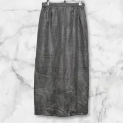 タイトスカート　ロング　ハウンドトゥース柄　ウエストファスナー