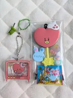 ガチャ詰め風ポーチBT21TATA ロリポップチョコチャーム推し活
