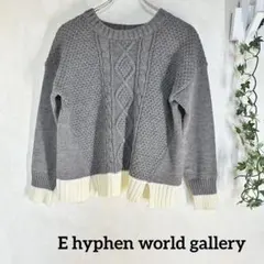 ♡E hyphen world gallery♡グレー&ホワイト2トンドルマン袖