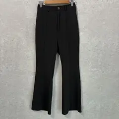 【GU】ジーユー（S）カットソーカラーフレアスラックス＊フレアパンツ＊綺麗め