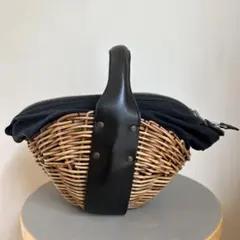 エバゴスebagos ファスナー付バスケットバッグ　紅藤