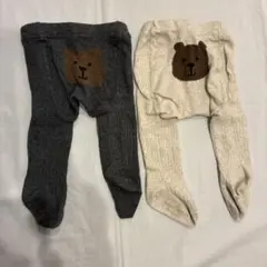 GAP ベビータイツセット クマ刺繍 0-12ヶ月