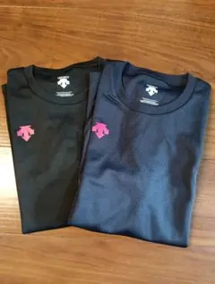 DESCENTE デサント 長袖Tシャツネイビー ブラック 2枚セットレディース