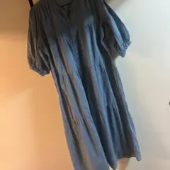PENNY JULE ティアードシャツワンピース ブルー