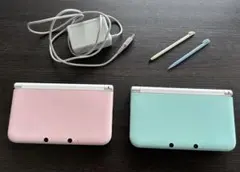 Nintendo 3DS LL ピンク ミント ACアダプター付き