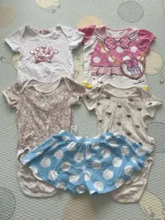 70〜80サイズ女の子服5点まとめ売り