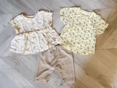 80サイズ Tシャツ2枚とパンツ3点セット
