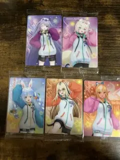 ホロライブ ウエハース 5 兎田ぺこら 不知火フレア 虎金妃笑虎 フワワ 5枚
