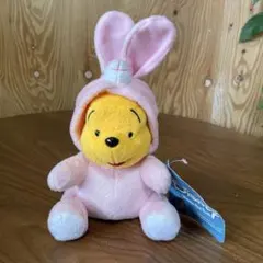 プーさん　干支　ぬいぐるみ　うさぎ　ピンク　卯年　ディズニーストア　昭和　レトロ