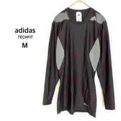アディダス◉トレーニングウェア M 長袖 加圧 スポーツインナー ジム 部活