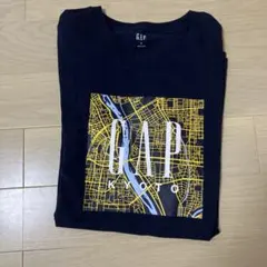 GAP プリント Tシャツ M ネイビー