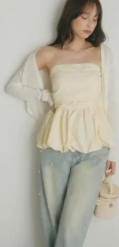 MaisonNua バルーンベアトップ＆シアーボレロセット - メルカリ