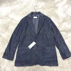 新品　SIMPLE LIFE ストライプ柄ジャケット　サイズ50 定価33000