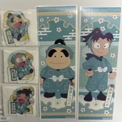 忍たま　ミニアクスタ（乱太郎・きり丸・しんべえ）、シール（きり丸・しんべえ）