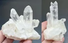 お得セット　天然水晶クラスター　原石　パワーストーン浄化　2点セット