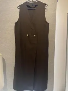 Rag Out ブラウンノースリーブロングベスト