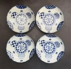 未使用保管品✨京焼 清水焼 壹楽 染付祥瑞丸紋 4.8号皿 単品✨壱楽