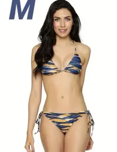 【新品】レディース コントラストカラートライアングルビキニセット【即購入可】